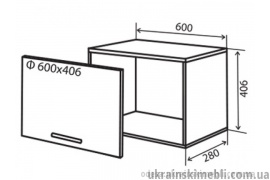 В13 Окапник 60 (Кухня Колор Міх Люкс)